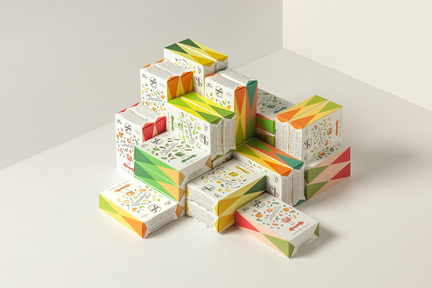 插画风格糖果包装设计-锦上设计分享